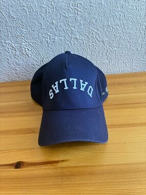 True Brvnd Upside Down Dallas Navy Blue Snapback Baseball Hat Cap
